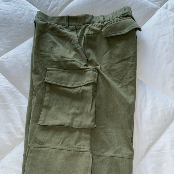 ANTHROPOLOGIE If By The Sea Olive Green Cargo Pants Size Medium. New with Tags - Picture 14 of 16